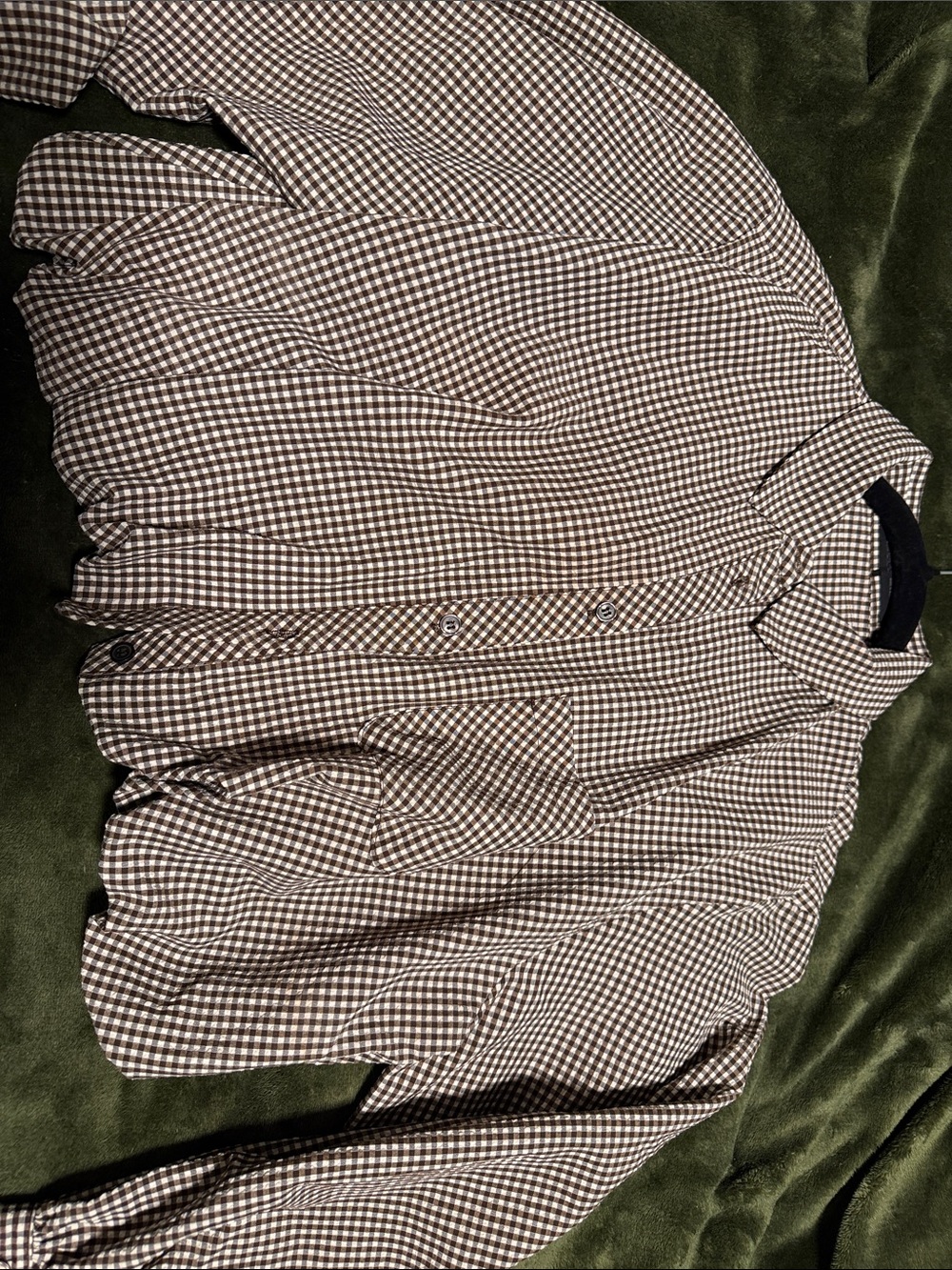 Zara Brown Gingham Crop Top